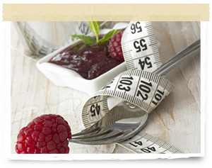 Raspberry on a fork, healthy fruit